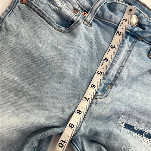 American Eagle Outfitters Jeans patches underneath distress Next Level Stretch 8 - Picture 12 of 14